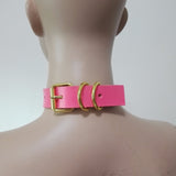  Petplay Pink Leather Collar 