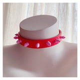  Trendy Pink Studded Collar 