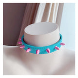  Trendy Pink Studded Collar 