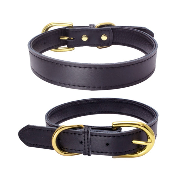 Plain Thick Leather Collar
