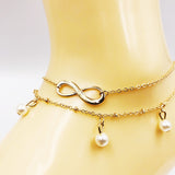  Infinity Sign Layered Slave Ankle Bracelets 