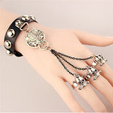  Punky Bondage Bracelet and Skull Rings 