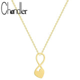  Heart Gold Eternity Necklace 