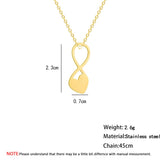  Heart Gold Eternity Necklace 