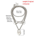  Submissive Silver Chain Necklace With Lock 