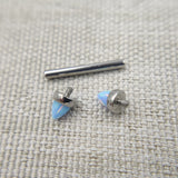  Radiating Breasts Opal Nipple Bars 