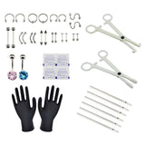  Complete Stainless Steel Nipple Piercing Kit 