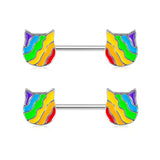  Rainbow Rogue Cute Nipple Bars 