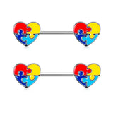  Rainbow Rogue Cute Nipple Bars 