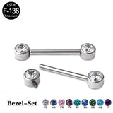 Sparkling Titties Titanium Nipple Bars 