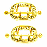  Teeth-to-Teat Vampire Nipple Rings 