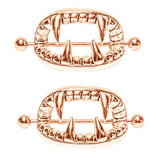  Teeth-to-Teat Vampire Nipple Rings 