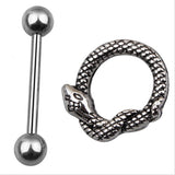  Hypnotizing Snake Nipple Rings 