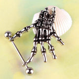  Voodoo Doll's Skeleton Hand Nipple Rings 