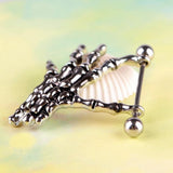  Voodoo Doll's Skeleton Hand Nipple Rings 