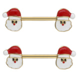  Santa's Naughty Girl Cute Nipple Jewelry 