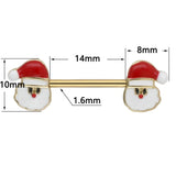  Santa's Naughty Girl Cute Nipple Jewelry 