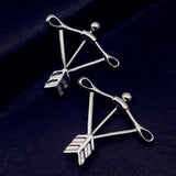 Cupids Arrow Stainless Steel Nipple Rings 