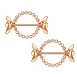  Gorgeous Shine 14G Girl Nipple Rings 