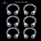  Funky Charms Clear Nipple Rings 