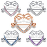 Heart-Inspired Sparkly Nipple Rings 