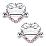  Heart-Inspired Sparkly Nipple Rings 