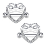 Heart-Inspired Sparkly Nipple Rings 