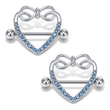  Heart-Inspired Sparkly Nipple Rings 