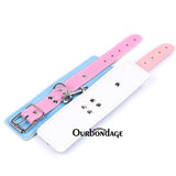  Bubblegum-Colored Leather Wrist Restraints 