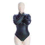  Sexual Restraint Leather Bodysuit 