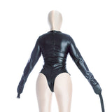 Sexual Restraint Leather Bodysuit 