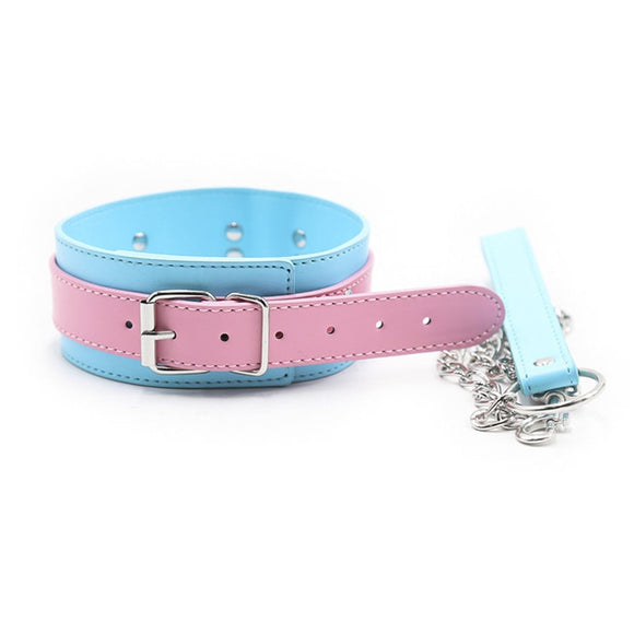 Fancy Colored Collar and Leash Set