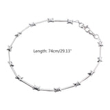  Barbed Silver Slave Collar 