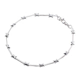  Barbed Silver Slave Collar 