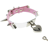  Spiked BDSM Locking Collar 