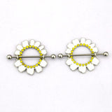  Sunflower Nipple Rings 