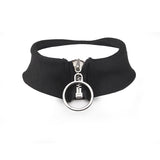  Zip-Up Femdom Collar 