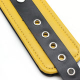  Padded Yellow Leather Handcuffs Sex Toys 