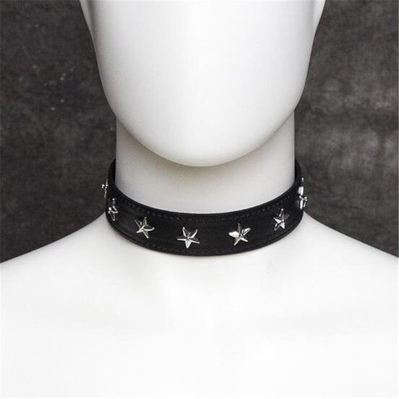 Star-Studded BDSM Slave Collar