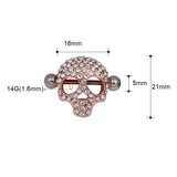  Come Bone Me Rose Gold Nipple Piercings 