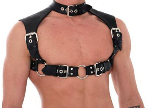 Gorgeous Leather Chest Harness BDSM Outfit