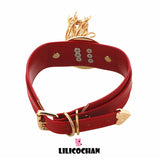  Dangling Leather Neck Collar 