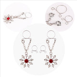  Dazzling Flower Non-Pierced Nipple Rings 