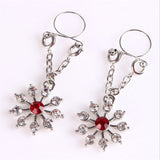  Dazzling Flower Non-Pierced Nipple Rings 