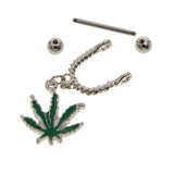  Addicting Pot Leaf Nipple Rings 