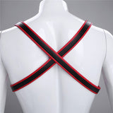  Red Hot Crisscross Leather Body Harness 