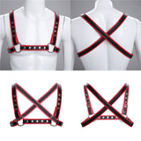  Red Hot Crisscross Leather Body Harness 