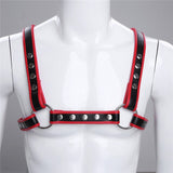  Red Hot Crisscross Leather Body Harness 