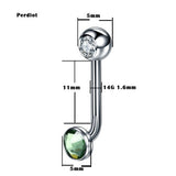  Internally Threaded Titanium VCH Piercing Jewelry 