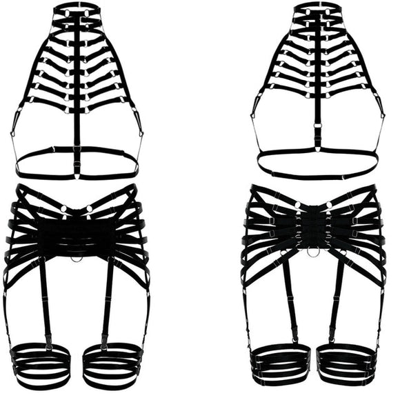 Goth Fantasy Body Cage Harness